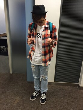 「American style」｜Hin Lockedさん（メンズ・180cm）の冬コーディネート