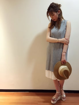 「プリーツ」｜Keikoさん（レディース・165cm）の夏コーディネート