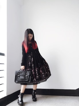 「lolitafashion」｜「アイテム（ジャケット/アウター）」を使った、KUROSUNAさん（レディース・163cm）の秋コーディネート