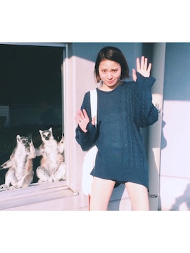 古家亜季さん（レディース・164cm）の冬コーディネート