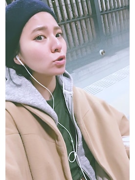 「SLADKY（スラドキー）のアイテム」を使った、古家亜季さん（レディース・164cm）の冬コーディネート