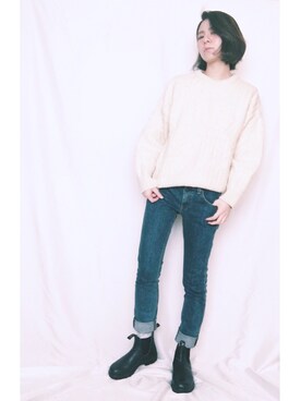 古家亜季さん（レディース・164cm）の冬コーディネート