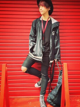 「M.Y.O.B（エム.ワイ.オー.ビー）のアイテム（バッグ）」を使った、いーちゃんさん（メンズ・174cm）の春コーディネート
