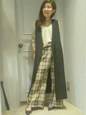 「#秋コーデ」｜「アイテム（その他アウター）」を使った、mikaさん（レディース・157cm）の秋コーディネート