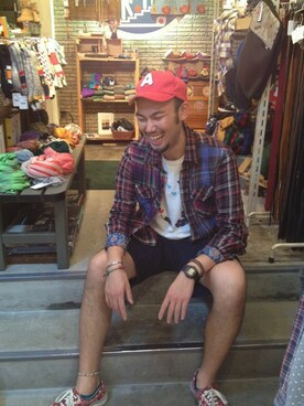 すずき ともたかさん（メンズ・183cm）の夏コーディネート