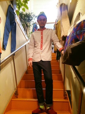 すずき ともたかさん(メンズ・183cm)の冬コーディネート