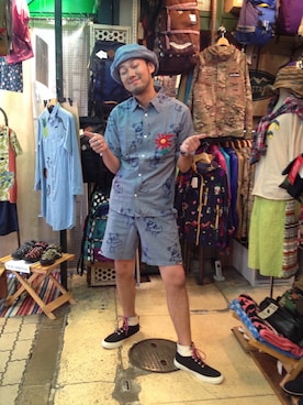 すずき ともたかさん（メンズ・183cm）の夏コーディネート