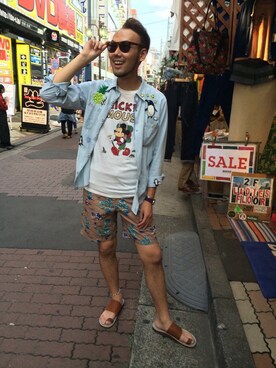 すずき ともたかさん（メンズ・183cm）の夏コーディネート