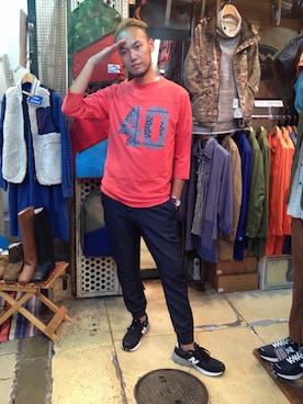 すずき ともたかさん（メンズ・183cm）の秋コーディネート