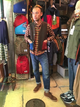 すずき ともたかさん（メンズ・183cm）の秋コーディネート