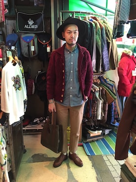 「SPELLBOUND（スペルバウンド）のアイテム」を使った、すずき ともたかさん（メンズ・183cm）の冬コーディネート