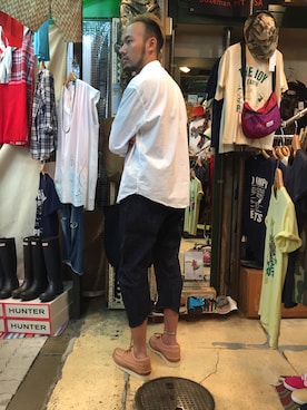 「KATO`（カトー）のアイテム」を使った、すずき ともたかさん（メンズ・183cm）の夏コーディネート