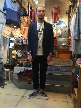 すずき ともたかさん（メンズ・183cm）の夏コーディネート