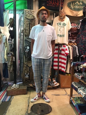 「PORTER CLASSIC（ポータークラシック）のアイテム」を使った、すずき ともたかさん（メンズ・183cm）の夏コーディネート