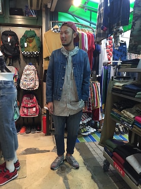 「BEAVER（ビーバー）のアイテム（ジャケット/アウター）」を使った、すずき ともたかさん（メンズ・183cm）の秋コーディネート