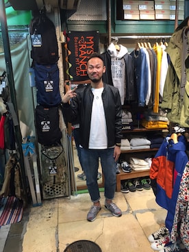 「BEAVER（ビーバー）のアイテム（ジャケット/アウター）」を使った、すずき ともたかさん（メンズ・183cm）の秋コーディネート