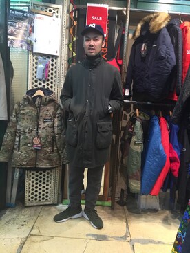 「アイテム（その他アウター）」を使った、すずき ともたかさん（メンズ・183cm・20代）の冬コーディネート
