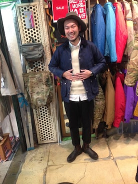 「SPELLBOUND（スペルバウンド）のアイテム」を使った、すずき ともたかさん（メンズ・183cm）の冬コーディネート