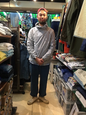 「WILD THINGS（ワイルドシングス）のアイテム（パンツ）」を使った、すずき ともたかさん（メンズ・183cm）の春コーディネート