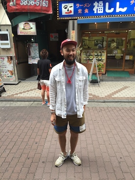 「KATO`（カトー）のアイテム」を使った、すずき ともたかさん（メンズ・183cm）の夏コーディネート