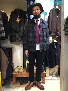 「SPELLBOUND（スペルバウンド）のアイテム」を使った、すずき ともたかさん（メンズ・183cm）の秋コーディネート