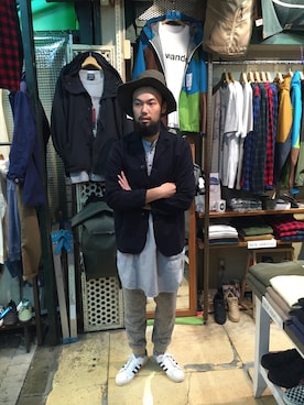 「KATO`（カトー）のアイテム」を使った、すずき ともたかさん（メンズ・183cm）の秋コーディネート