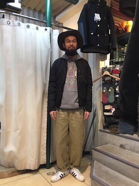 「KATO`（カトー）のアイテム」を使った、すずき ともたかさん（メンズ・183cm）の秋コーディネート