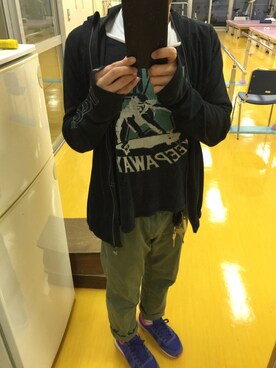 「HOUDINI（フディーニ）のアイテム」を使った、Kazさん（メンズ・158cm）の春コーディネート