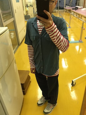 「NOLLEY’S（ノーリーズ）のアイテム（トップス）」を使った、Kazさん（メンズ・158cm）の春コーディネート