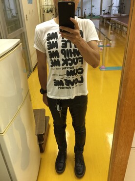 「666（シックスシックスシックス）のアイテム（パンツ）」を使った、Kazさん（メンズ・158cm）の夏コーディネート