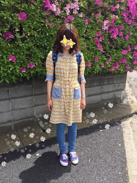 「こどもの日」｜「アイテム（ワンピース/ドレス）」を使った、まるこさん（レディース・164cm）の春コーディネート
