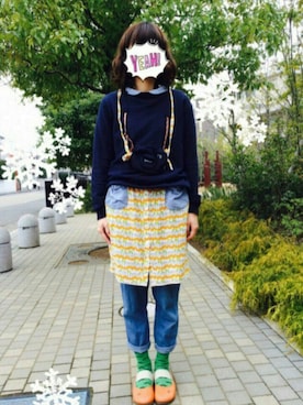 「まるこーでらっくす」｜「アイテム（ワンピース/ドレス）」を使った、まるこさん（レディース・164cm）の春コーディネート