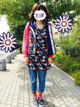 「まるこーでらっくす」｜「アイテム（ワンピース/ドレス）」を使った、まるこさん（レディース・164cm）の春コーディネート