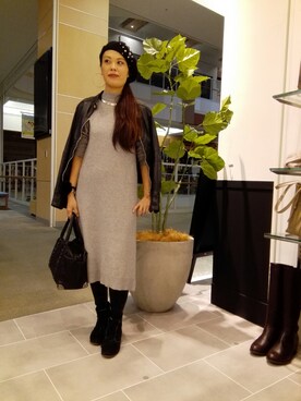 「H&M（エイチ・アンド・エム）のアイテム（ハンチング/ベレー帽）」を使った、Yuttanさん（レディース・158cm）の秋コーディネート