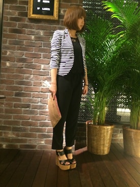 「LOVELESS WOMENS（ラブレス　ウィメンズ）のアイテム（オールインワン・サロペット）」を使った、Yasukoさん（レディース・161cm）の夏コーディネート