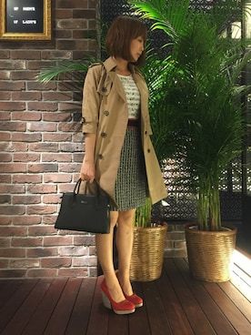 「GUILD PRIME（ギルドプライム）のアイテム」を使った、Yasukoさん（レディース・161cm）の春コーディネート