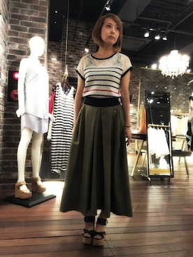 「GUILD PRIME（ギルドプライム）のアイテム」を使った、Yasukoさん（レディース・161cm）の夏コーディネート