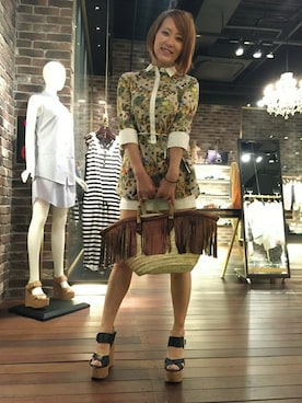 「GUILD PRIME（ギルドプライム）のアイテム（バッグ）」を使った、Yasukoさん（レディース・161cm）の夏コーディネート