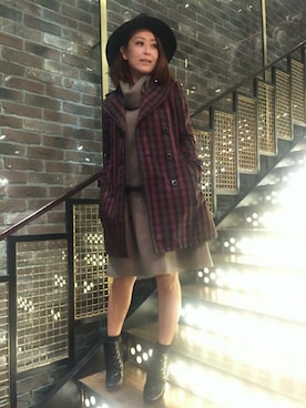 「GUILD PRIME（ギルドプライム）のアイテム」を使った、Yasukoさん（レディース・161cm）の秋コーディネート