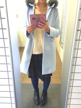 「おんなのこコーデ」｜「アイテム（その他アウター）」を使った、cntty9017さん（レディース・161cm）の冬コーディネート