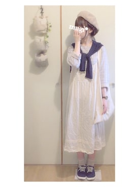 「en face（アンファス）のアイテム」を使った、mugi *さん（レディース・157cm）の夏コーディネート