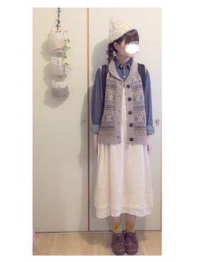 「en face（アンファス）のアイテム」を使った、mugi *さん（レディース・157cm）の秋コーディネート