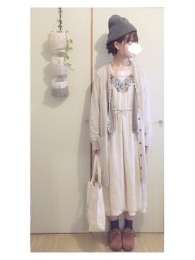 「nest Robe（ネストローブ）のアイテム」を使った、mugi *さん（レディース・157cm）の秋コーディネート