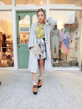 「Choucas」｜「アイテム（その他アウター）」を使った、木塔麻さん（レディース・160cm）の秋コーディネート