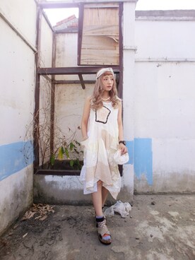 「Cry.」｜「アイテム（バッグ）」を使った、木塔麻さん（レディース・160cm）の夏コーディネート