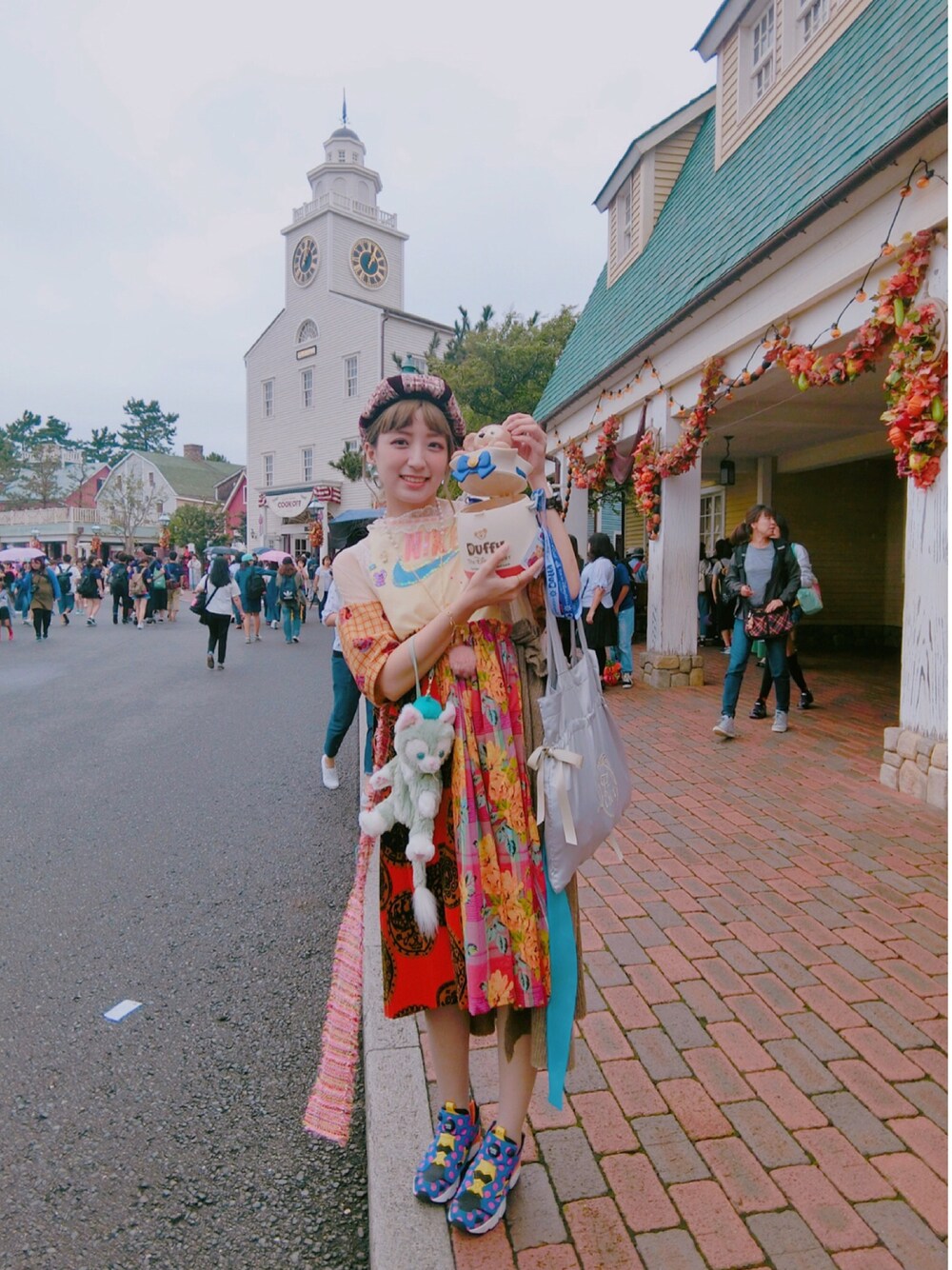 「outfit、disney、Choucas、handmade、PUMP、vintage」｜「Handmadeのアイテム（ワンピース、その他）」を使った、木塔麻さん（レディース・160cm）の秋コーディネートの1枚目の写真