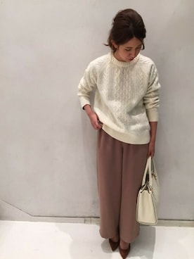 「FRAMeWORK（フレームワーク）のアイテム（バッグ）」を使った、eripoyoさん（レディース・164cm）の冬コーディネート