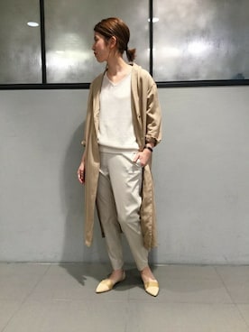 「FRAMeWORK（フレームワーク）のアイテム」を使った、eripoyoさん（レディース・164cm）の春コーディネート