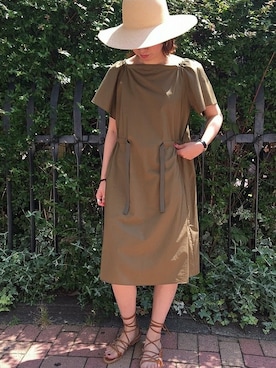 「FRAMeWORK（フレームワーク）のアイテム（ワンピース/ドレス）」を使った、eripoyoさん（レディース・164cm）の夏コーディネート