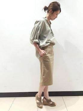 「FRAMeWORK（フレームワーク）のアイテム（スカート）」を使った、eripoyoさん（レディース・164cm）の夏コーディネート